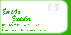 eniko zupka business card